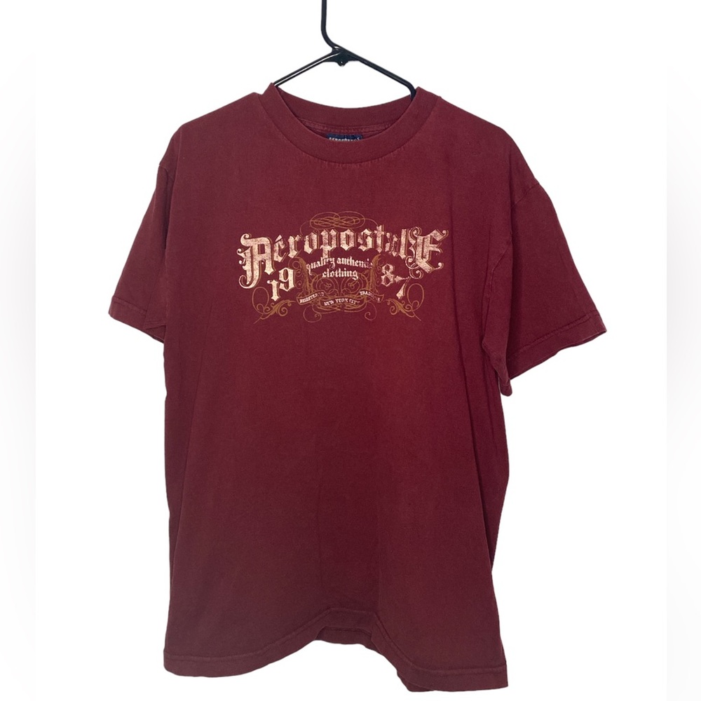 Y2K Vintage Red Aeropostale Shirt Men’s (Size L)
